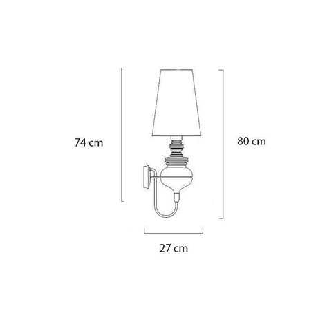 Nástenná lampa Queen Wall 23 chróm