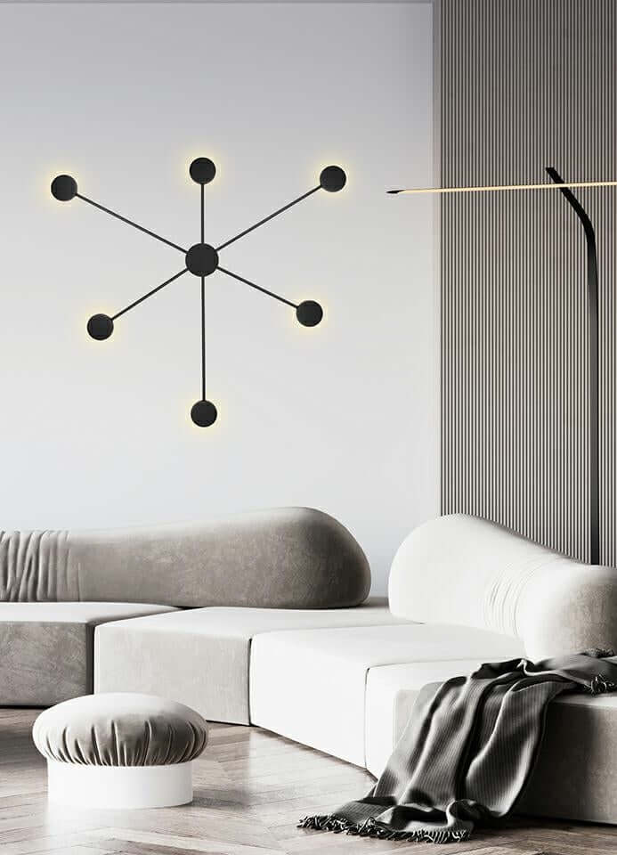 65. Nástenná lampa Shadow 6 Close čierna