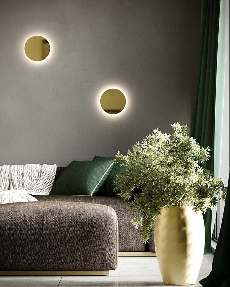 Nástenná lampa Shadow Sun 25 zlatá