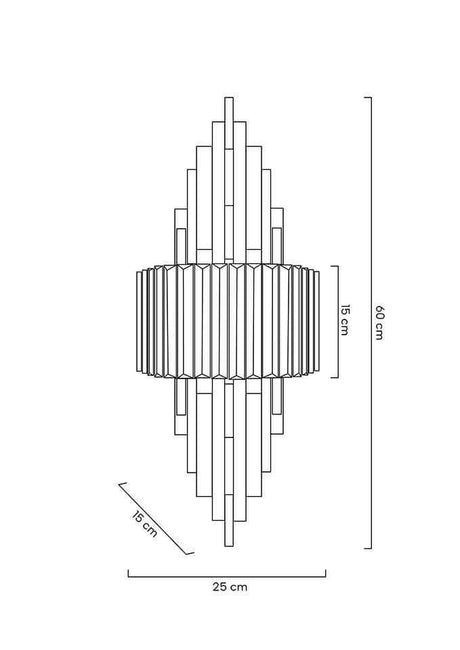 Nástenná lampa Towers zlatá