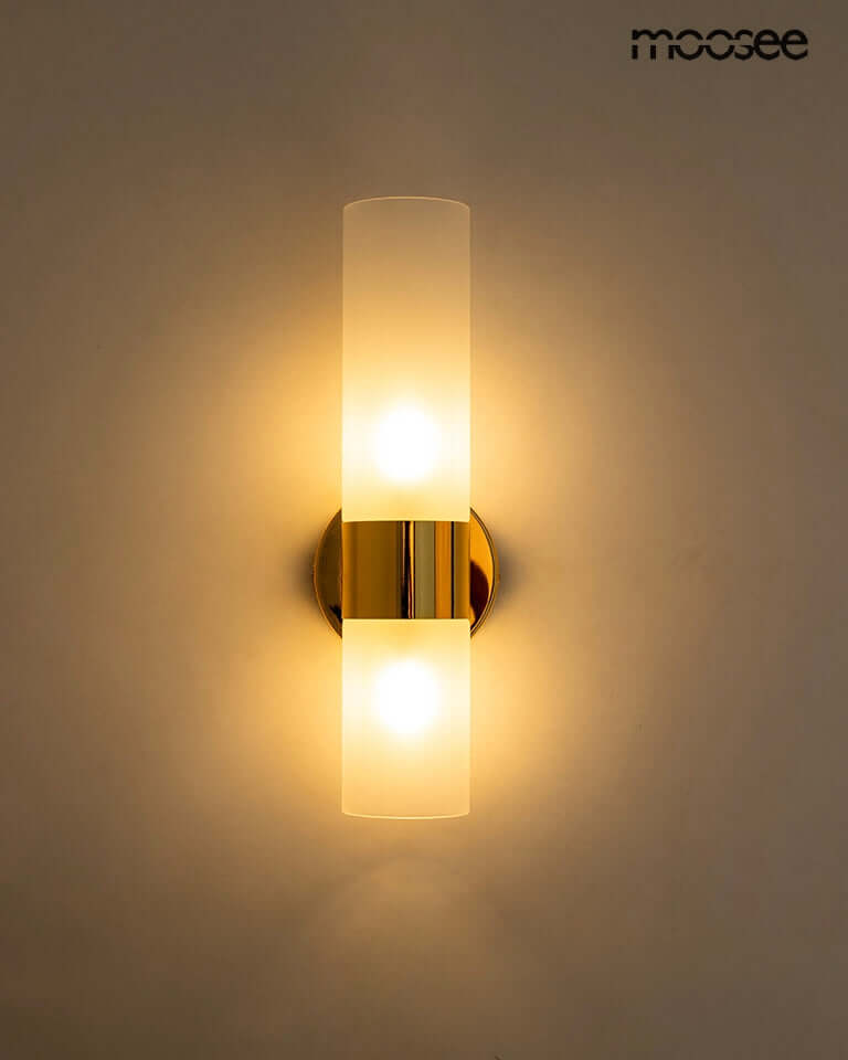 Nástenná lampa Tuburi zlatá