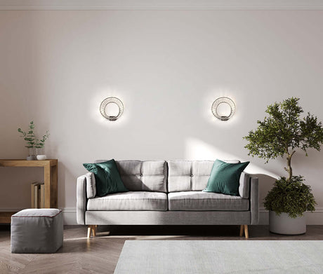 Nástenná lampa Wave chróm