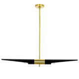 Závesná lampa Apollo 1 čierna - brúsené zlato