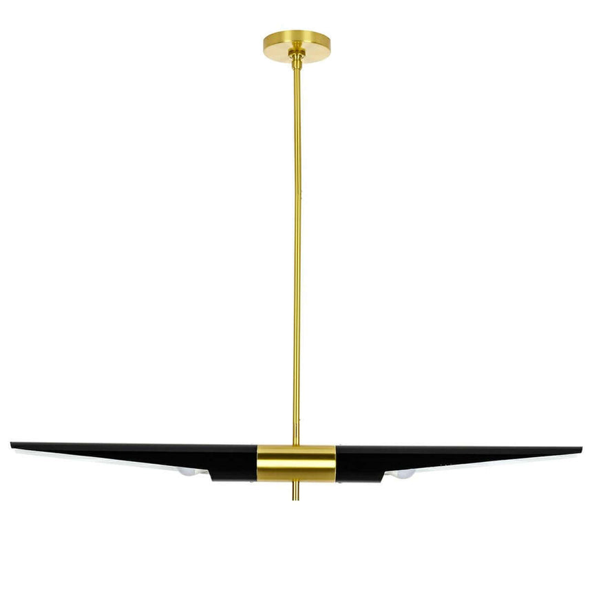 Závesná lampa Apollo 1 čierna - brúsené zlato