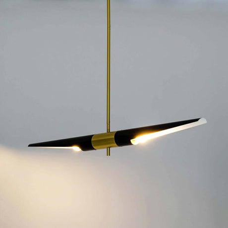 Závesná lampa Apollo 1 čierna - brúsené zlato