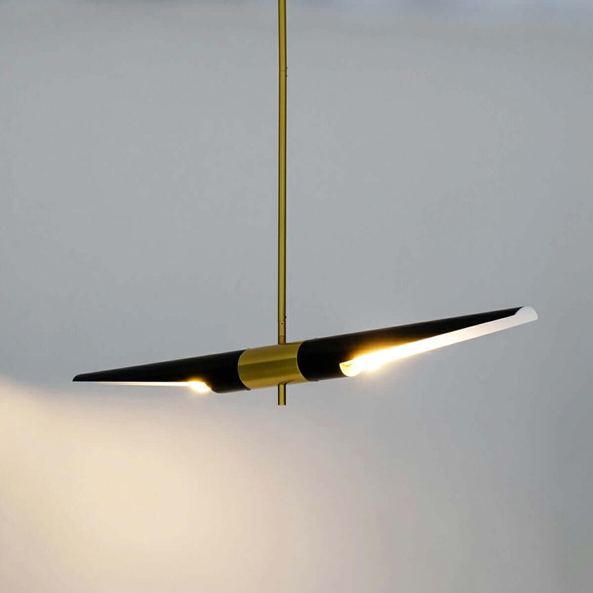 Závesná lampa Apollo 1 čierna - brúsené zlato