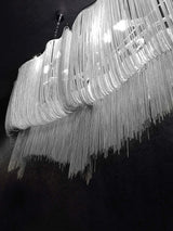 Závesná lampa Atlanta Long – hliník, oceľ