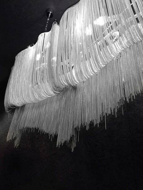 Závesná lampa Atlanta Long – hliník, oceľ