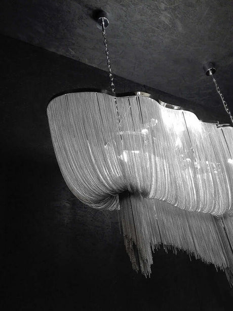 Závesná lampa Atlanta Long – hliník, oceľ