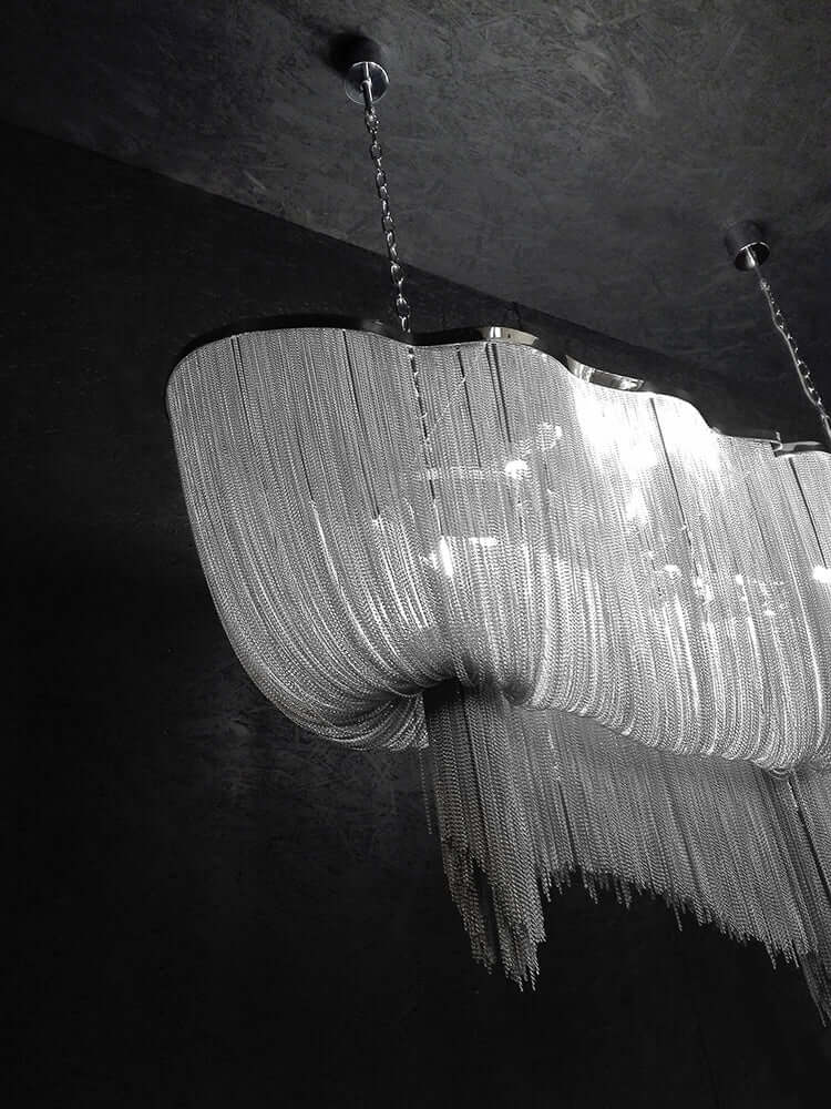 Závesná lampa Atlanta Long – hliník, oceľ