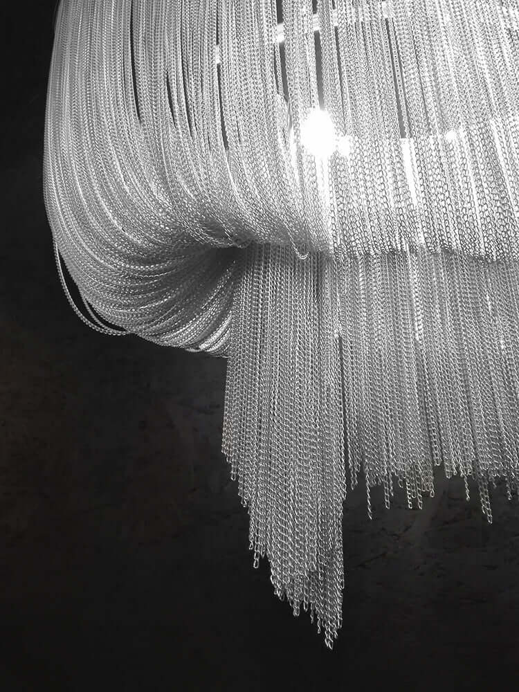 Závesná lampa Atlanta Long – hliník, oceľ