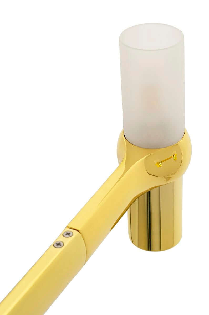 Závesná lampa Atomic Long v zlatej farbe