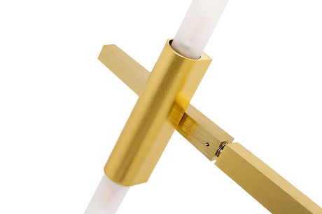 Svietnik 6 závesných svietidiel zlatý – hliník, sklo