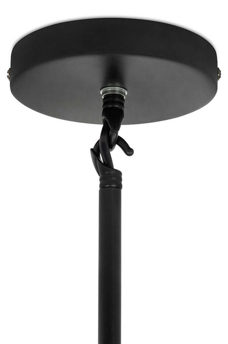 Závesná lampa Candelabru 6 čierna – hliník, sklo