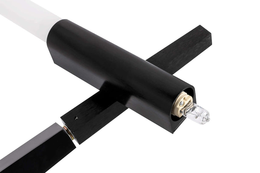 Závesná lampa Candelabru 6 čierna – hliník, sklo