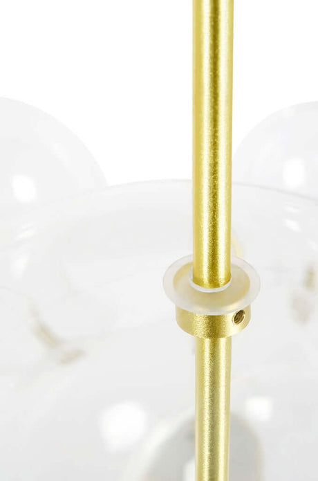 Závesná lampa Capri Line 7 zlatá – 420 LED, hliník, sklo