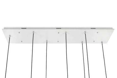 Závesná lampa Capri Line 7 zlatá – 420 LED, hliník, sklo