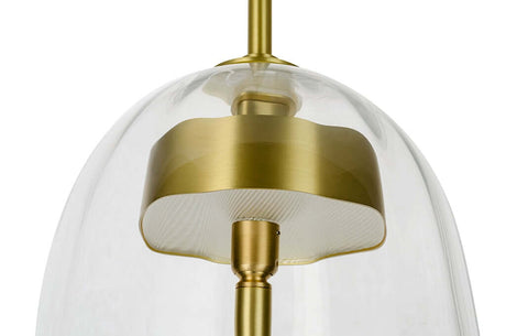 Závesná lampa Chaplin 200 medená – LED, sklo