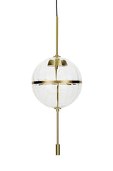 Závesná lampa Chaplin 300 medená – LED, sklo