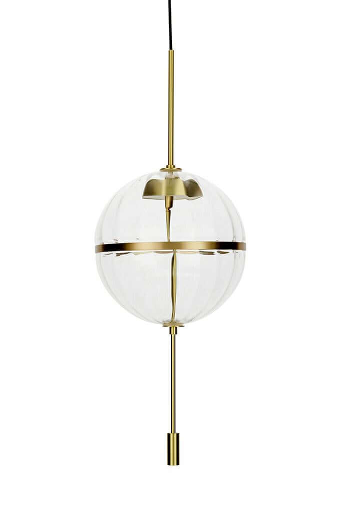 Závesná lampa Chaplin 300 medená – LED, sklo