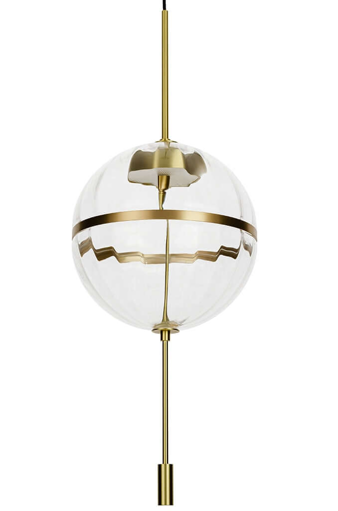 Závesná lampa Chaplin 300 medená – LED, sklo