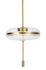 Závesná lampa Chaplin 360 medená – LED, sklo