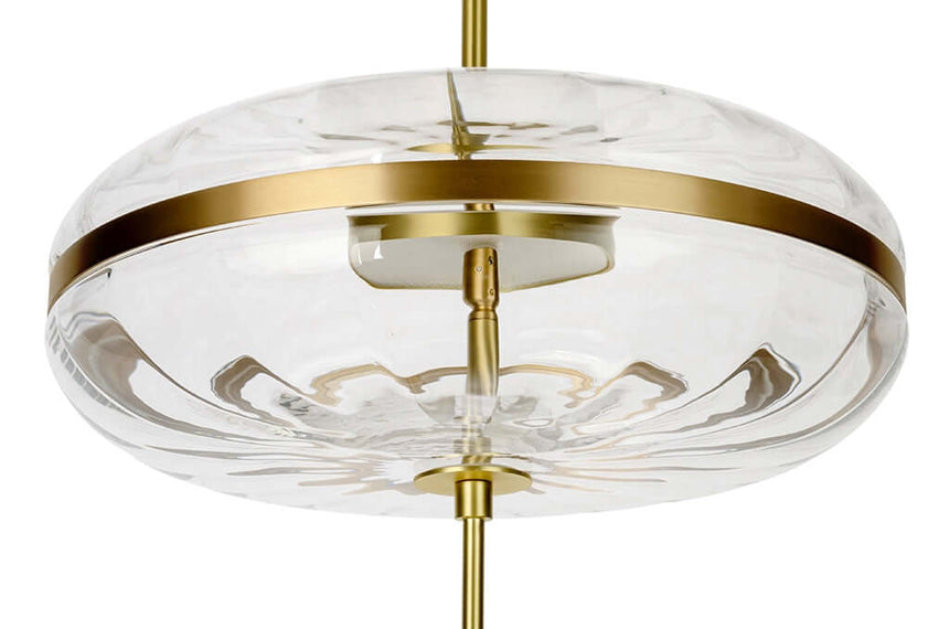 Závesná lampa Chaplin 360 medená – LED, sklo