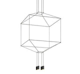 Závesná lampa Flusso 4 čierna