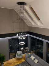 Závesná lampa Flusso 43 Grande čierna