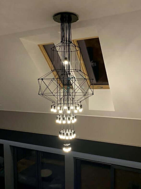 Závesná lampa Flusso 43 čierna