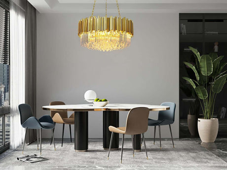 Závesná lampa Imperial Gold 60 – oceľ, krištáľ