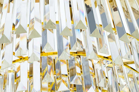 Závesná lampa Imperial Gold 80 – oceľ, krištáľ
