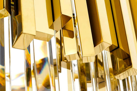 Závesná lampa Imperial Gold 80 – oceľ, krištáľ