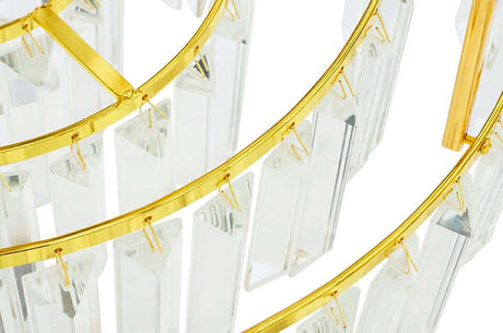 Závesná lampa Imperial Gold 80 – oceľ, krištáľ