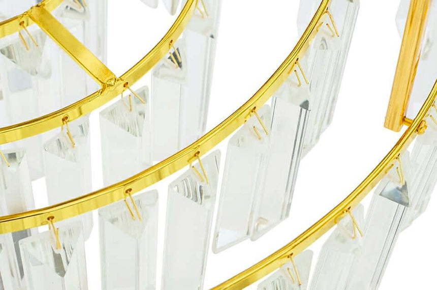 Závesná lampa Imperial Gold 80 – oceľ, krištáľ