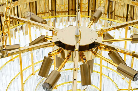 Závesná lampa Imperial Gold 80 – oceľ, krištáľ