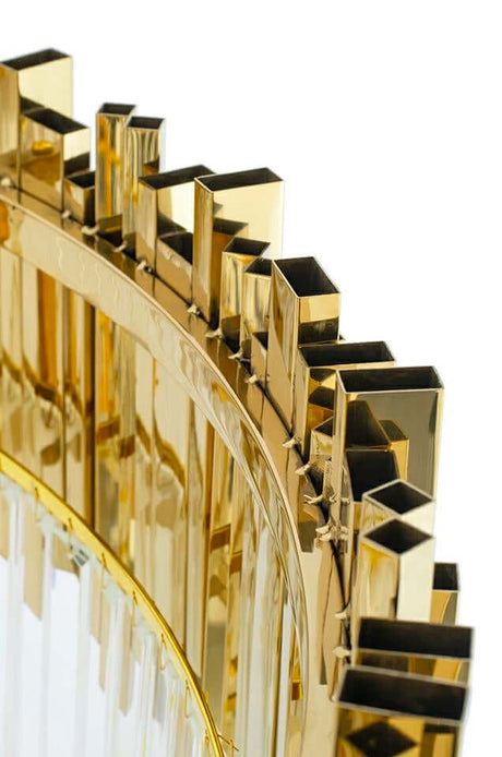 Závesná lampa Imperial Gold 80 – oceľ, krištáľ