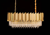 Závesná lampa Imperial Long Gold 90 – oceľ, krištáľ