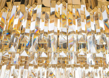 Závesná lampa Imperial Long Gold 90 – oceľ, krištáľ