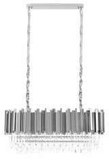 Závesná lampa Imperial Long Silver 90 – oceľ, krištáľ