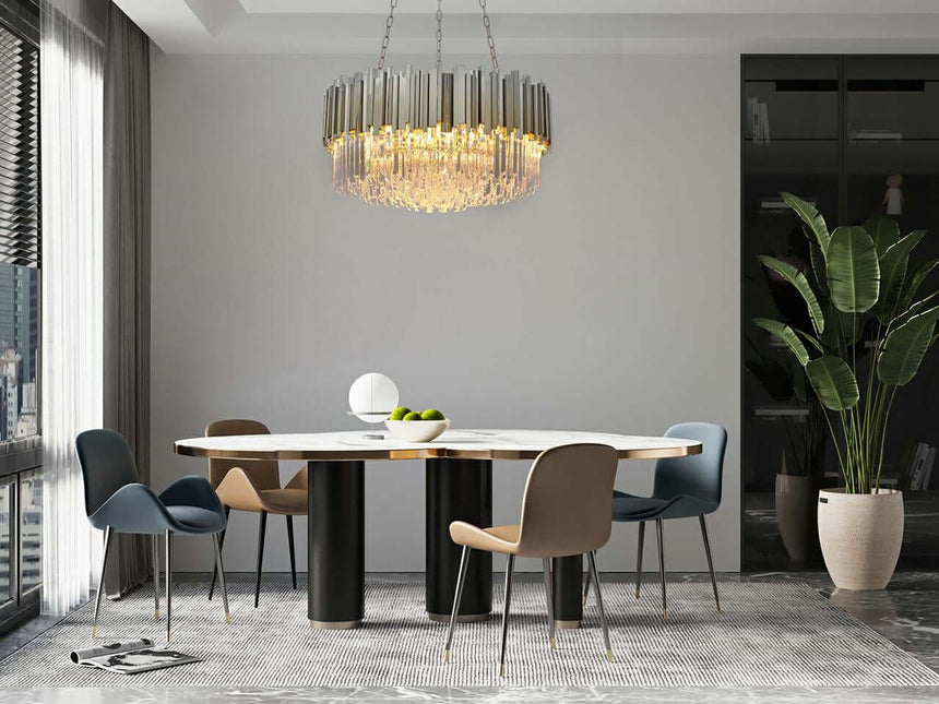 Závesná lampa Imperial Silver 60 – oceľ, krištáľ