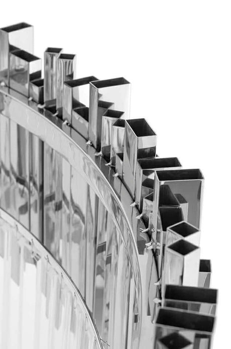 Závesná lampa Imperial Silver 80 – oceľ, krištáľ