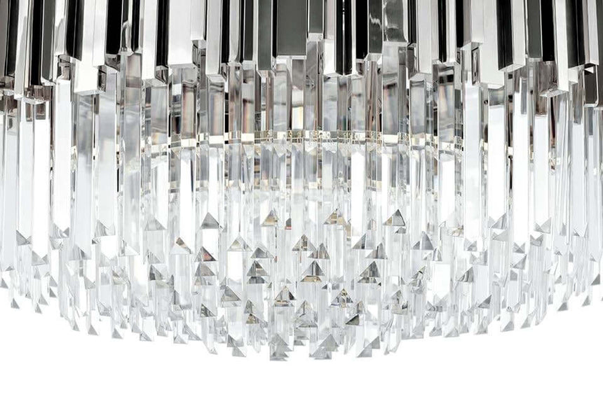 Závesná lampa Imperial Silver 80 – oceľ, krištáľ