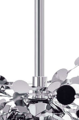 Závesná lampa Monete s jednou hlavicou, chróm - kov