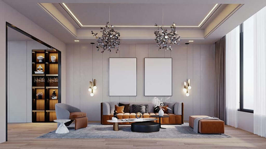 Závesná lampa Monete s jednou hlavicou, chróm - kov