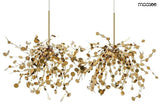 Závesná lampa Monete zlatá – kovová