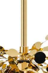 Závesná lampa Monete zlatá – kovová