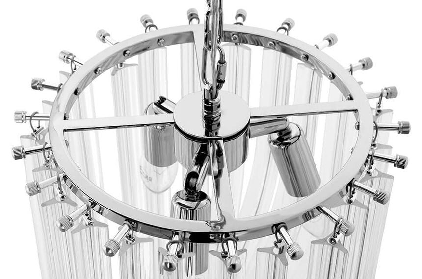 Závesná lampa Murano L chróm – sklo, kov