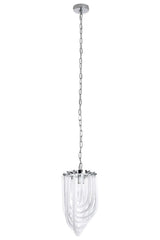 Závesná lampa Murano S chróm – sklo, kov