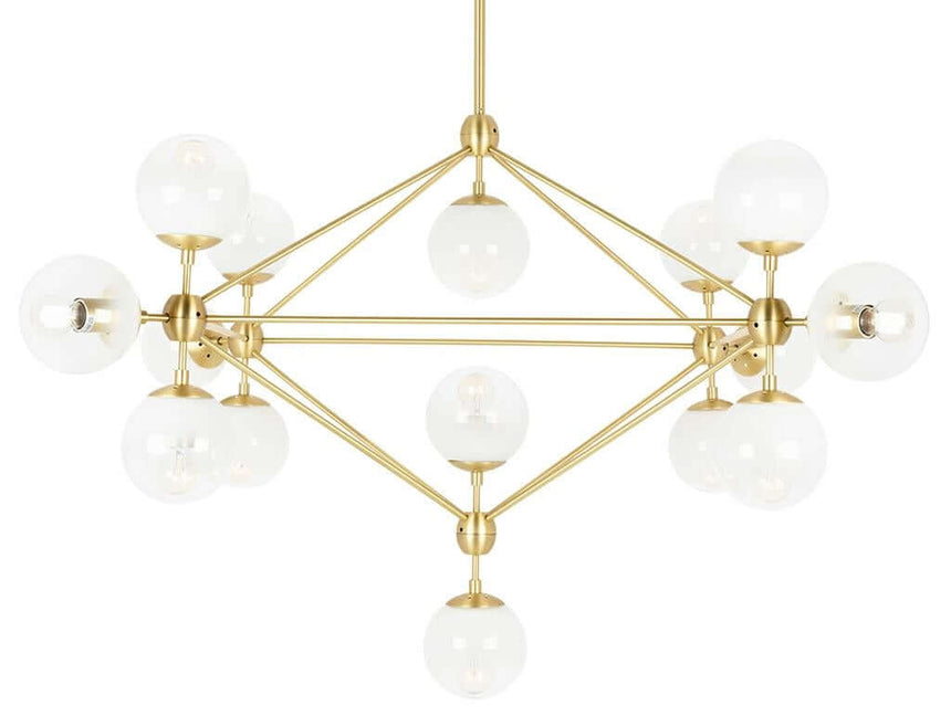 Závesná lampa Planetario 15 Gold – matné tienidlá